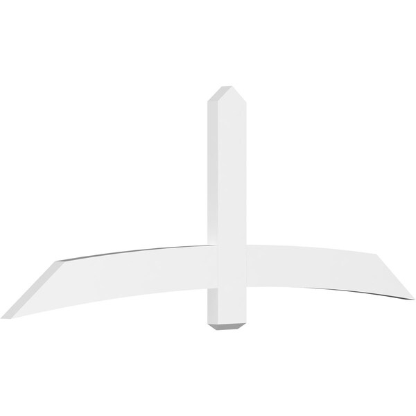 Ekena Millwork Bellingham Architectural Grade PVC Gable Bracket, 84"W x 31 1/2"H x 2"D x 6"F, 9/12 Pitch GBP084X32X0206BEL00 - main